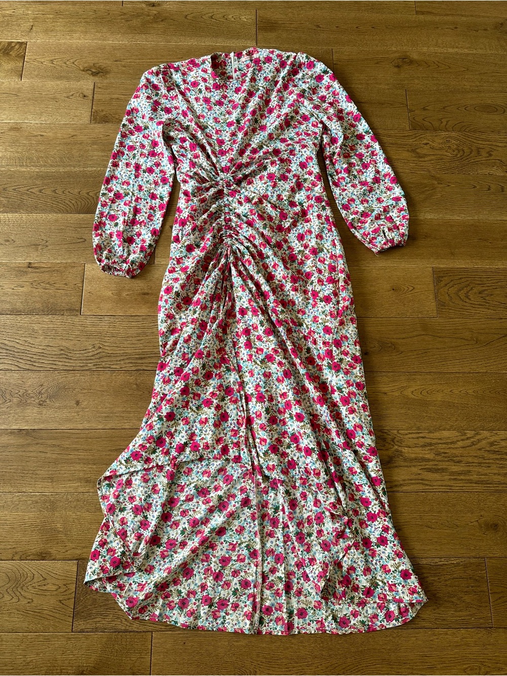 Udel New York Floral Maxi Dress Long Sleeve Sz S